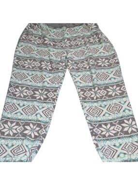 Cuddl Duds Womens Fleece Pajama Pants 1X Snowflake Pattern